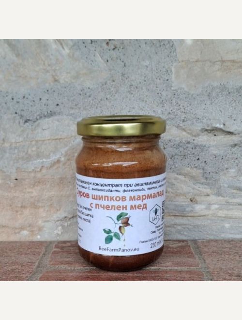 Суров шипков мармалад с био пчелен мед