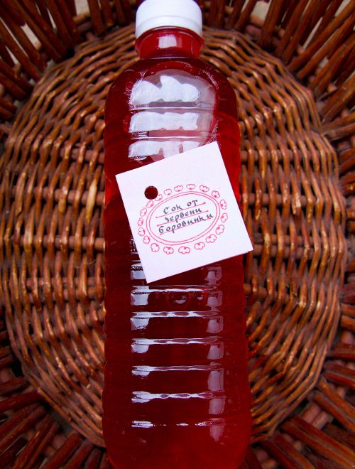 Сок от червени боровинки - родопски лангюр